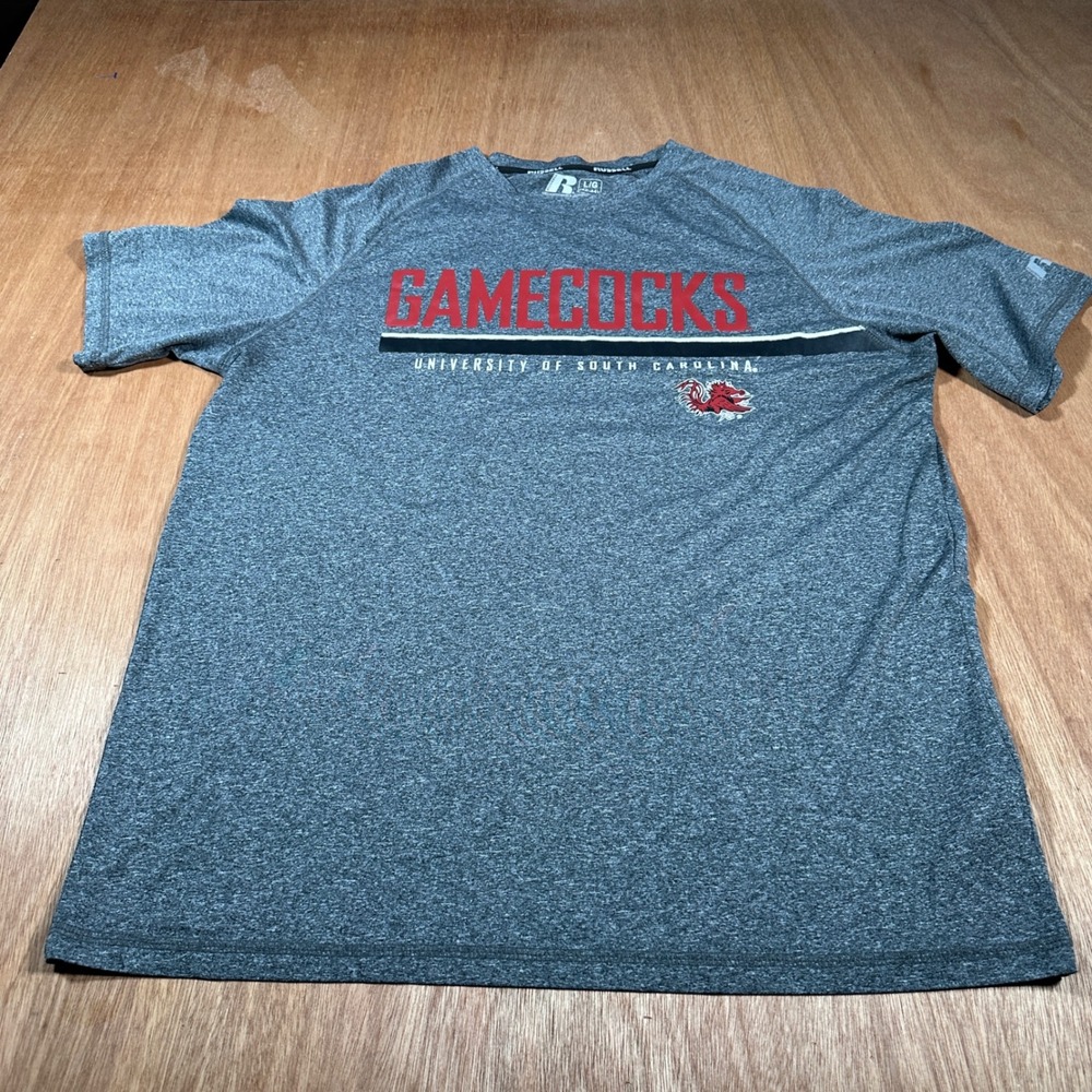 Russell Athletic T-Shirt Mens Large Gray USC Gamecocks South Carolina Tee